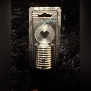 Happy Planner Silver Heart Expander Metal Discs 11 Pc Set